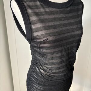 DOLCE&GABBANA Black Sheer Striped Women's Top. SIZE M (44 IT)